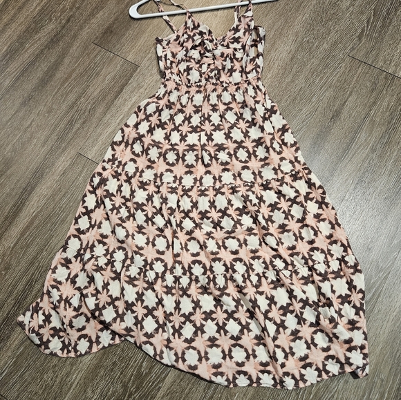 Loft Floral Pink and Brown Maxi Dress 2p Will Take Best Offer - Picture 2 of 5